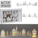 10 Piece Set of Battery Operated Christmas Houses