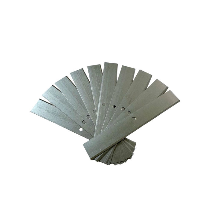 Pack of 100mm heavy duty replacement blades for scrapers.