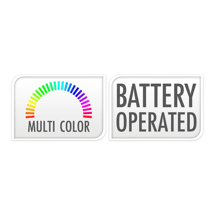 Multi colour and battery operated feature icons
