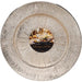 Gold charger plate with a textured sunburst finish