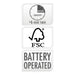6 hour timer, FSC and battery operated feature icons