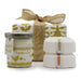 Agnes + Cat Fresh Citrus, Clementine and Moroccan Roll gift box with wrapped candle and bath fizzers