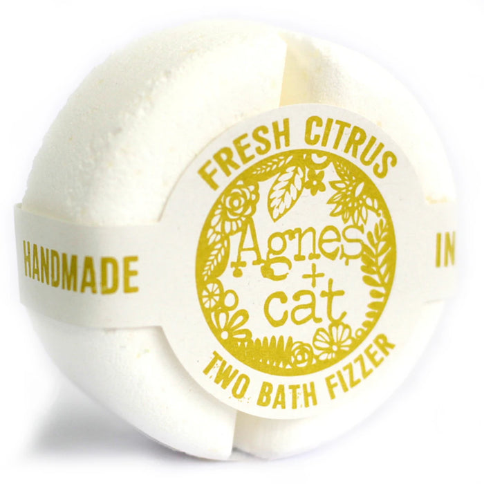 Agnes + Cat Velvet Moon gift box with soy candle and Windermere and Citrus bath fizzers