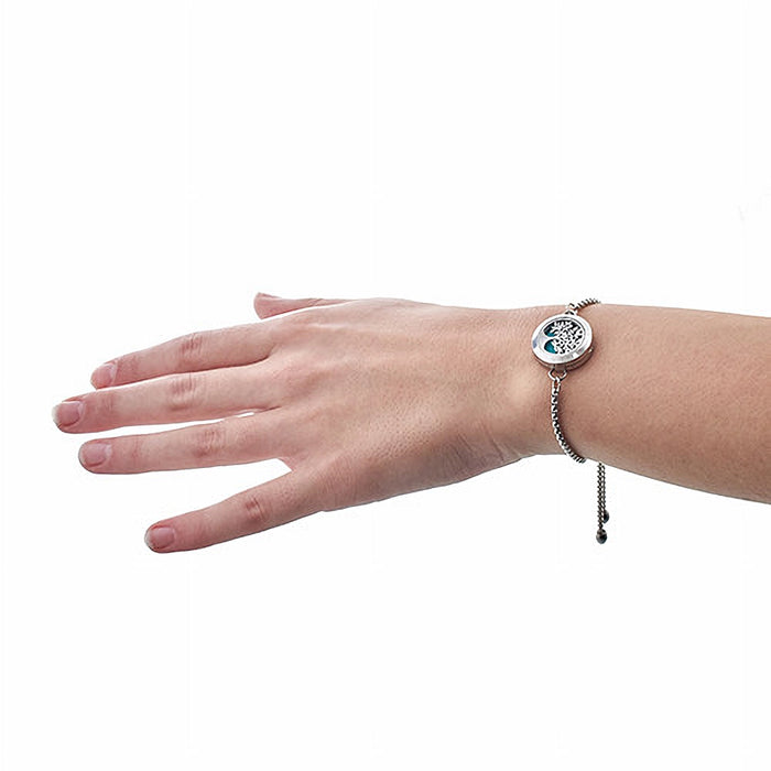 Angel Wings 20mm stainless steel aromatherapy chain bracelet with essential oil diffuser locket