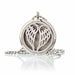 Angel Wings 30mm stainless steel aromatherapy diffuser necklace with essential oil locket and colour pads