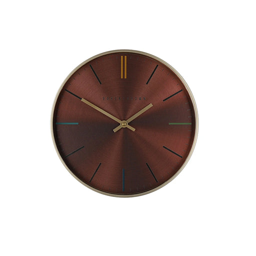 Baker And Brown Metallic Clock Red