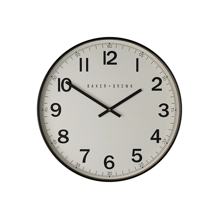 Baker And Brown White Station Clock