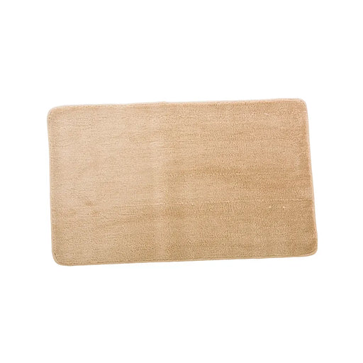 Beige bath mat measuring 45 x 75 cm in a soft rectangular design for bathroom use