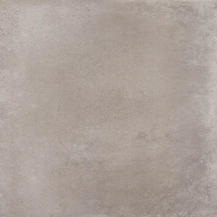 Close-up of Beton Gris Matt tile showing smooth surface and subtle cement-style texture.