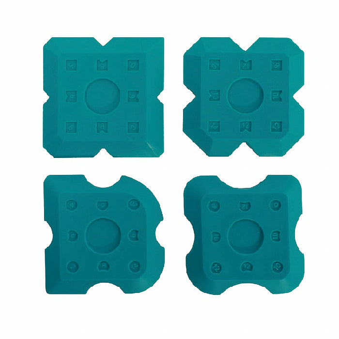 Close-up of Bihui 4 Piece Silicone Application Set showing various silicone finishing profiles for shaping sealant.