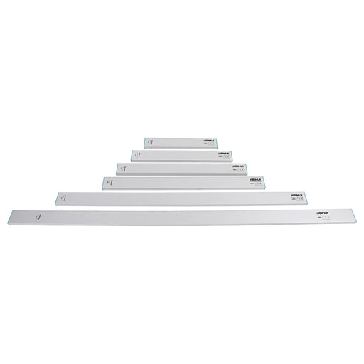 Close-up of Bihui Aluminium Box Screed showing clear anodized finish, BIHUI protection ends, and heavy-duty rectangular construction.