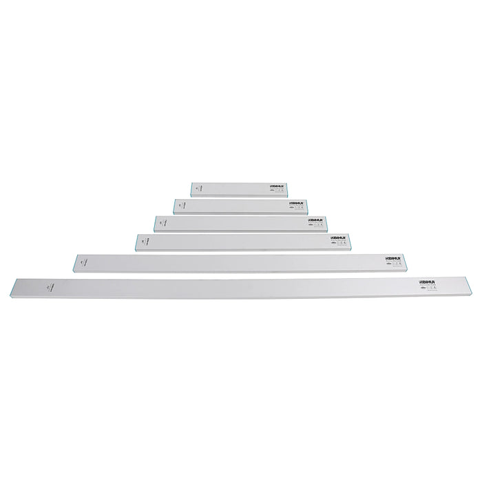 Close-up of Bihui Aluminium Box Screed showing clear anodized finish, BIHUI protection ends, and heavy-duty rectangular construction.