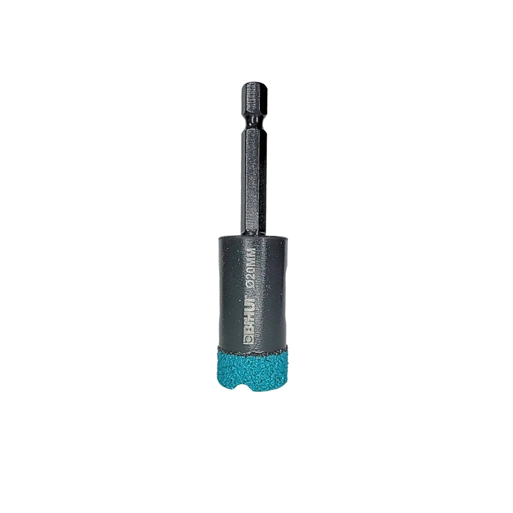 Large Bihui Brazed Diamond 20mm Drill Bit with strong brazed diamond surface for heavy-duty use.