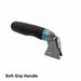 Close-up of Bihui Jumbo 8 Piece Trowel Set showing stainless steel blades, interchangeable TPR handle, and various notch sizes.