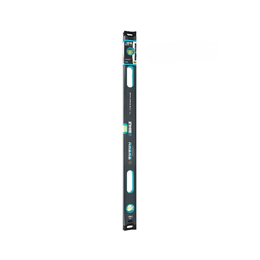 Bihui 1000mm 3-Bubble Spirit Level with rubber handle, shockproof end caps, and magnified horizontal vial for precision measuring.