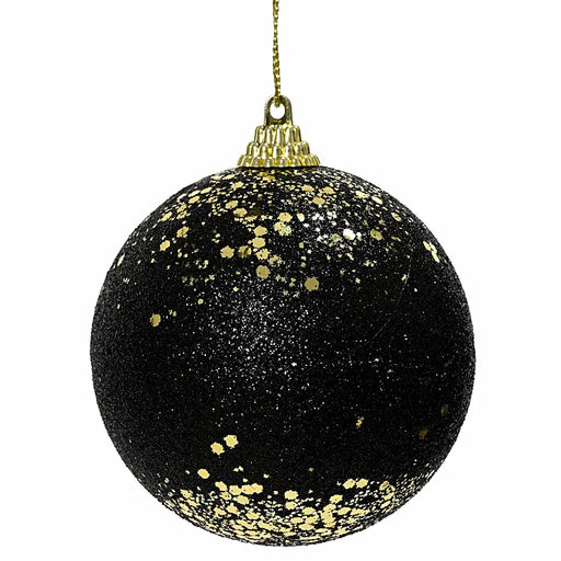 Black with Gold Sequins Bauble