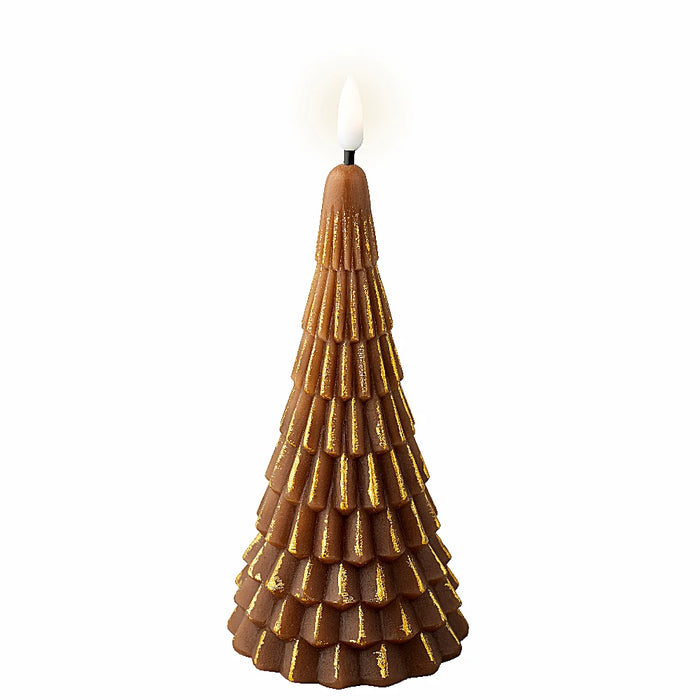 Brown Wax Tree LED Candle