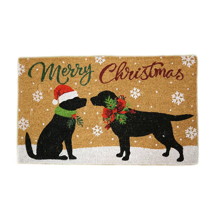 Canine Merry Christmas Coir Door Matt