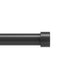 Cappa matt black extendable metal curtain pole with finials and wall brackets laid out for installation
