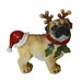 Clarence Dog Christmas Ornament with reindeer antlers