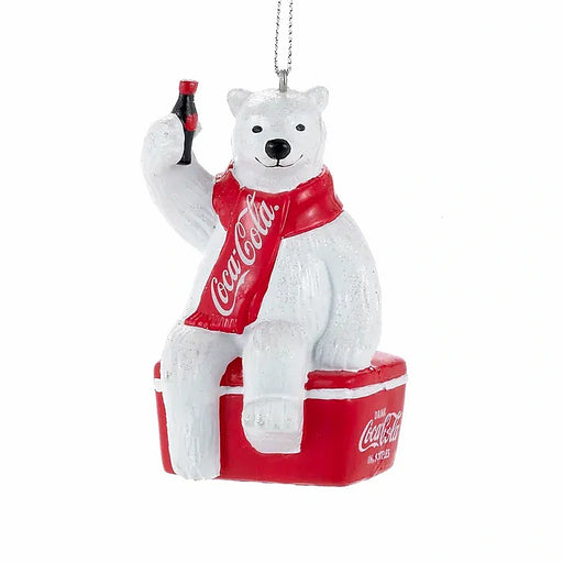 Coca Cola Polar Bear On Cooler Hanging Decoration