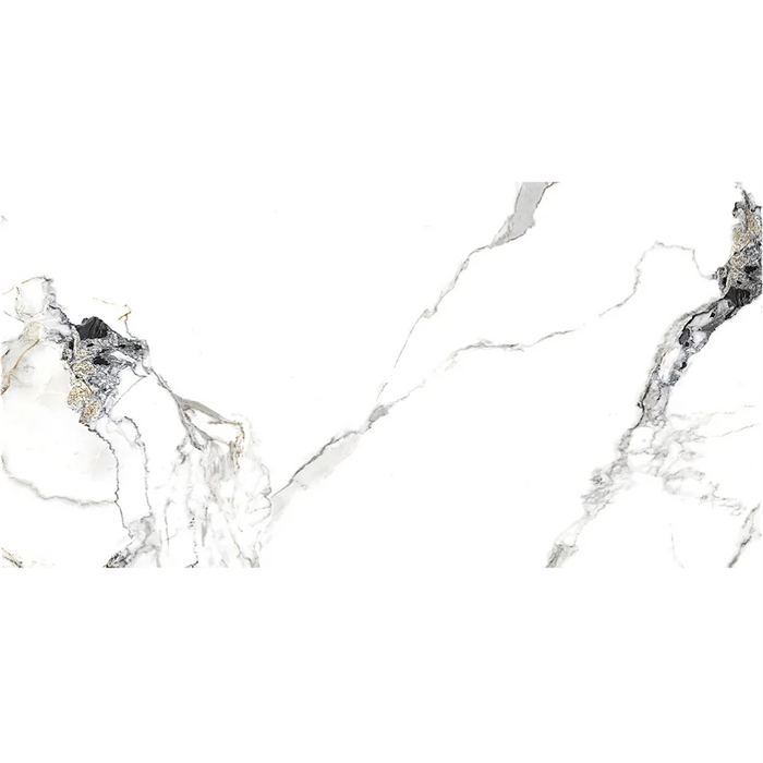 Detailed close-up of Constellation tile showing polished surface and natural stone-inspired veining.