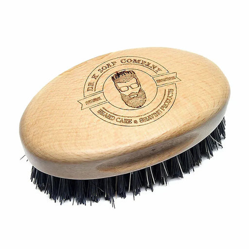 Dr K Beard Brush military style wooden beard brush with natural and synthetic bristles made in Italy
