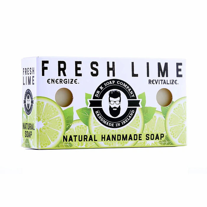 Dr K Fresh Lime natural body soap bar 110 g in recyclable cardboard packaging handmade in Cork Ireland