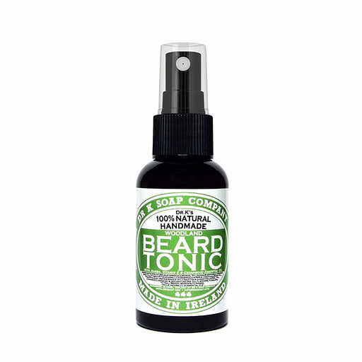 Dr K Woodland Beard Tonic 50ml natural beard oil handmade in Cork Ireland with cedarwood and pine scent