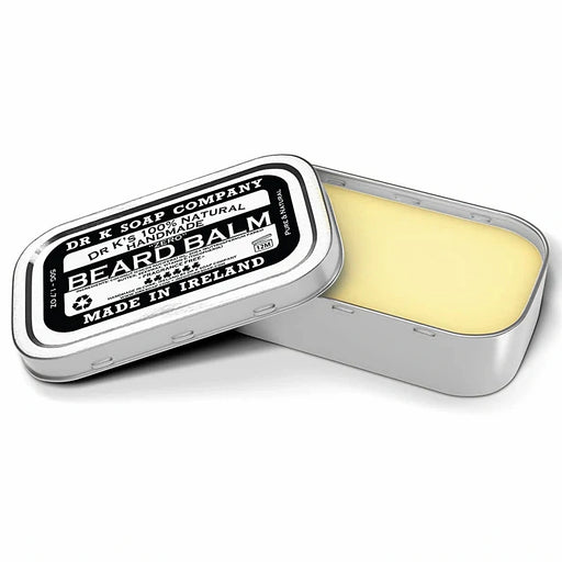 Dr K Zero Beard Balm 50g fragrance free natural beard balm tin handmade in Cork Ireland