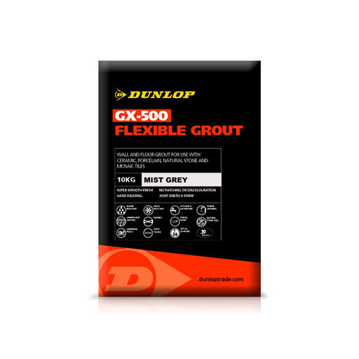 Dunlop Mist Grey GX-500 Flexible Wall and Floor Tile Grout