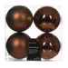 Espresso Brown 10cm Christmas Baubles 4 Pack