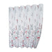 White floral printed shower curtain