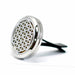 Flower of Life 30mm stainless steel car diffuser kit with vent clip and coloured reusable felt pads