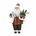 Close-up of Gardener Santa Figure showing detailed outfit, face, and miniature gardening tools.