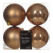 Pack of 4 Ginger Brown christmas baubles