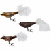 Glass Enamel Matt Glitter Bird Ornament Set of 3