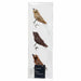 Glass Enamel Matt Glitter Bird Ornament Set of 3