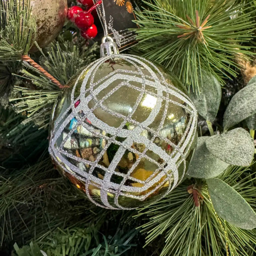 Glossy Rosemary Green 8cm Christmas Bauble