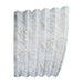 White shower curtain with gold foil print pattern 
