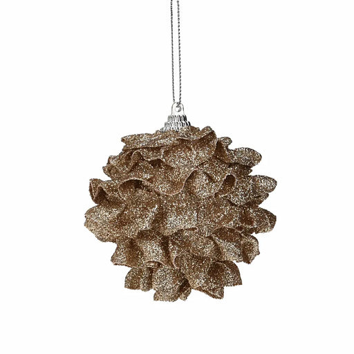 Gold Pinecone Shape Xmas Ball