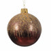 Gold & Red Shiny Ballotine Top Glass Bauble