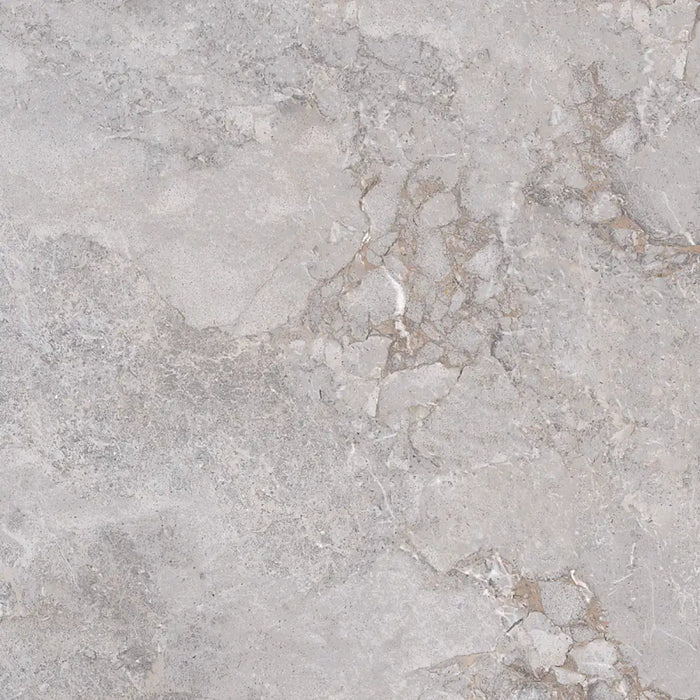 Detailed view of Golden Age Grey Porcelain tile surface, showcasing fine veining and natural onyx-inspired textures.
