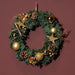 Golden Bauble & Glitter Pinecone Wreath