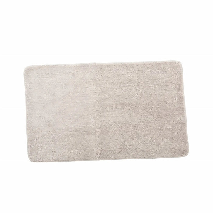 Grey bath mat measuring 45 x 75 cm in a rectangular shape for bathroom use