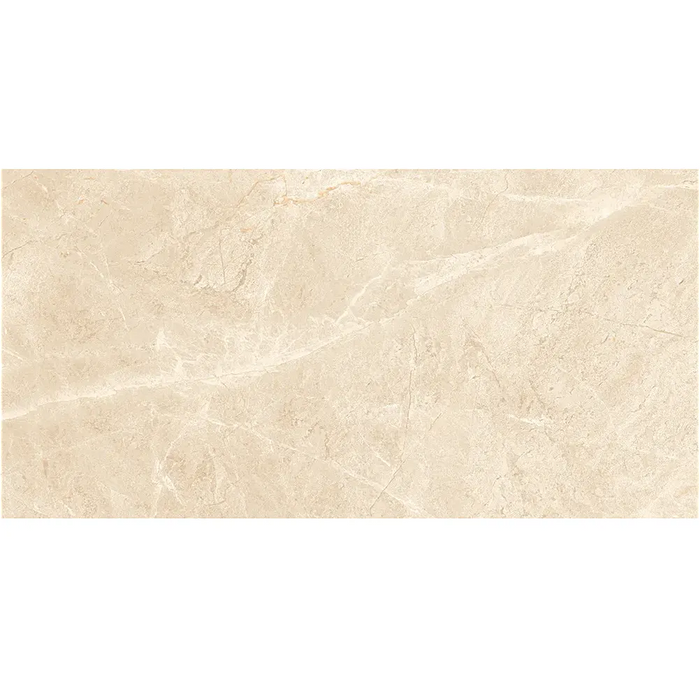 Detailed close-up of the Hamal Sand tile’s polished surface, showing subtle beige stone variation.