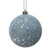 Hazy Blue Flock Sequin 8cm Bauble