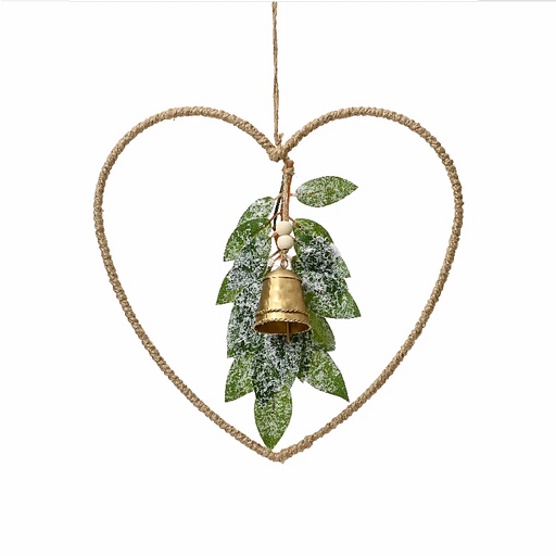 Heart Xmas Figure with Iron Bell