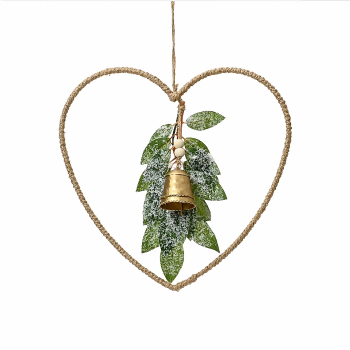 Heart Xmas Figure with Iron Bell