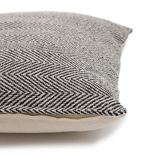Herringbone Fine Grey Cotton Cushion